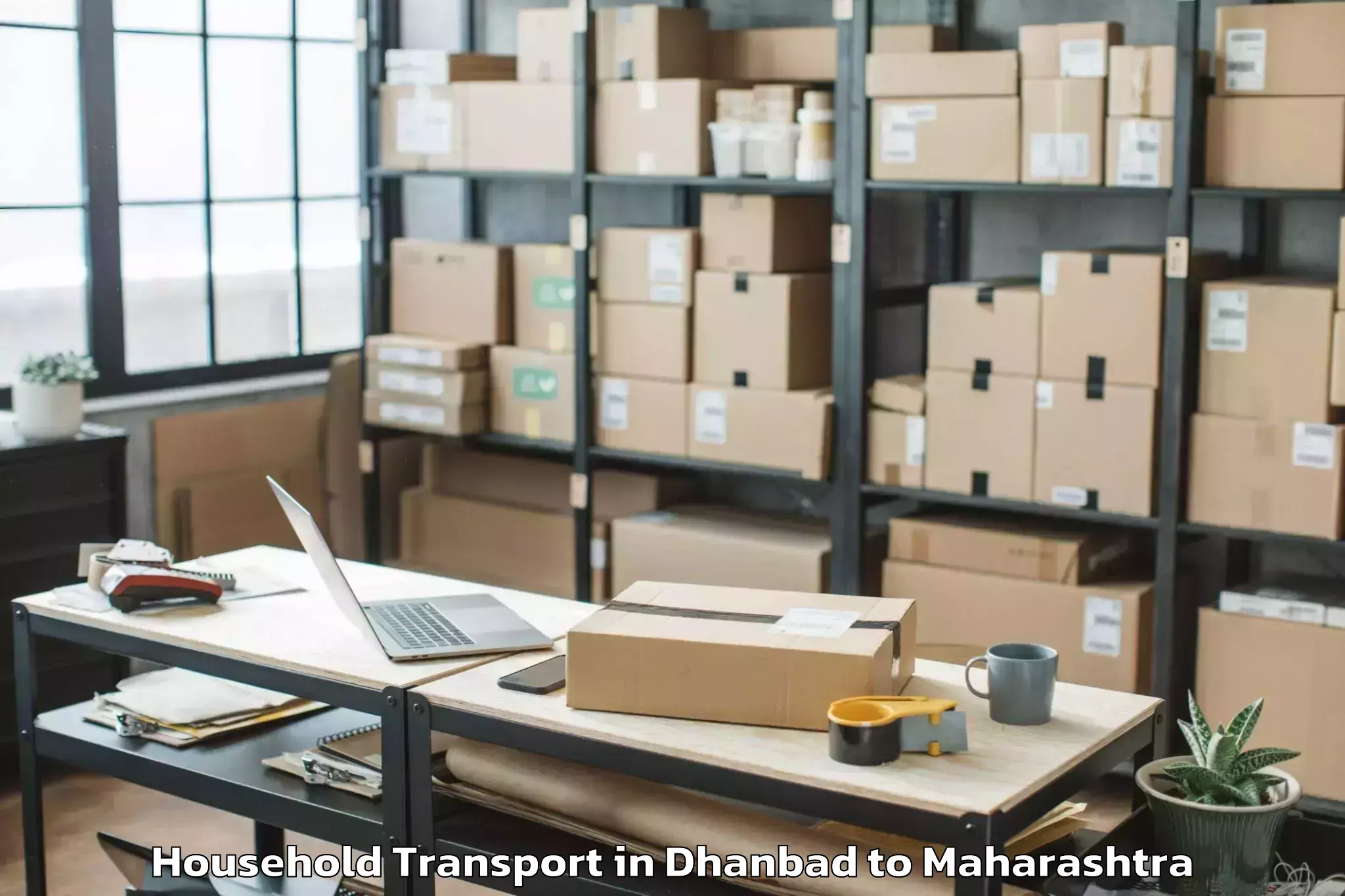 Book Dhanbad to Wadwani Household Transport Online